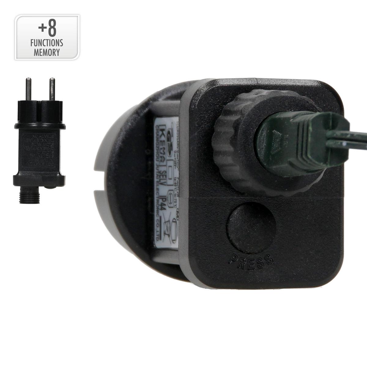 LED CLUSTER LICHTERKETTE 36m 1800LED Extra-Warmweiß Innen/Außen IP44 - Dunkelgrün, Kunststoff (3600cm) - ECD-Germany