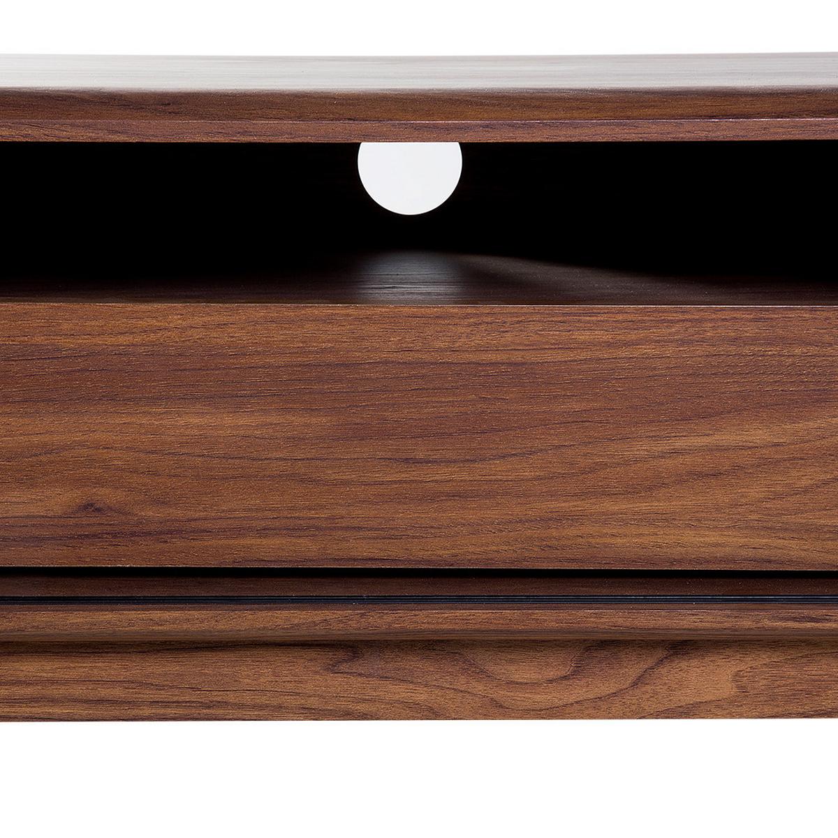 TV-MÖBEL Dunkelbraun DETROIT 35/149/44 cm - Dunkelbraun, Holzwerkstoff (149/44/35cm) - Beliani
