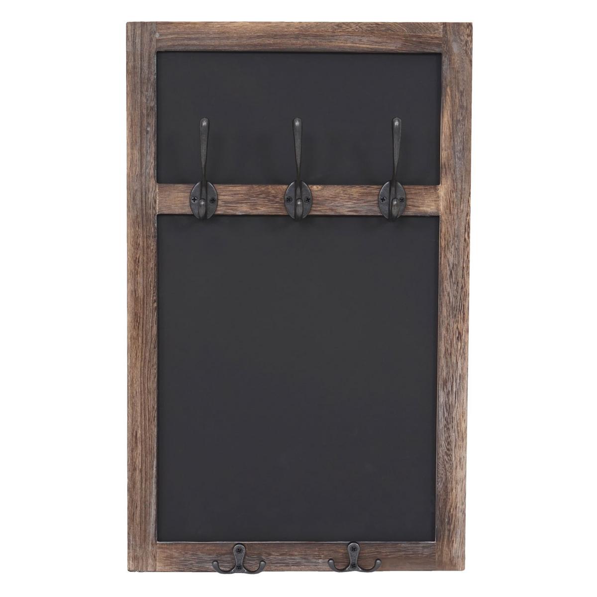WANDGARDEROBE MIT KREIDETAFEL Dunkelbraun - Dunkelbraun, Holz (34/55/7cm) - MCW