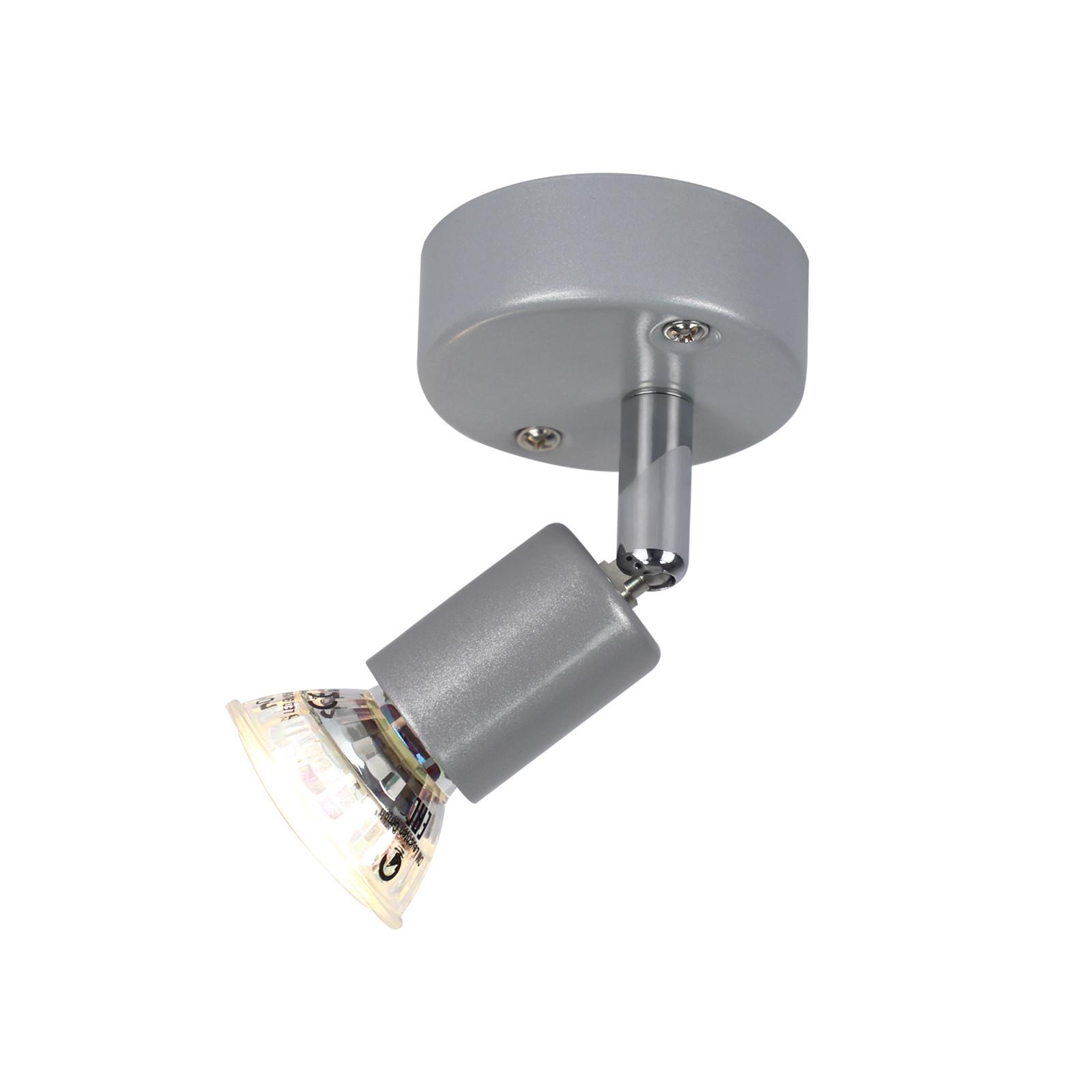 DECKENSTRAHLER Glanzric 10/7/14 cm - Silberfarben, Metall (14/10/7cm) - ZMH