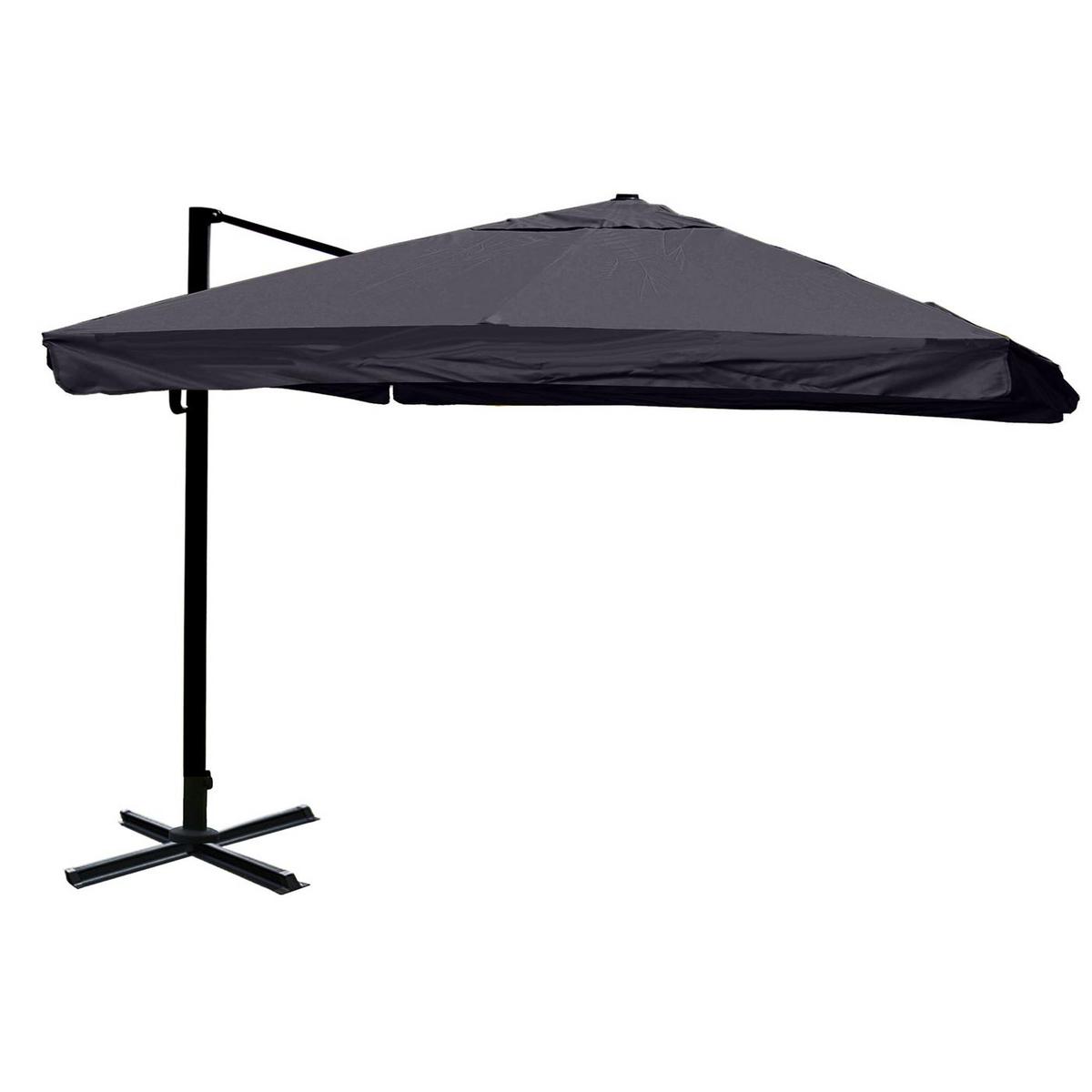 AMPELSCHIRM Anthrazit 300/400 cm - Anthrazit, Textil (400/300cm) - MCW