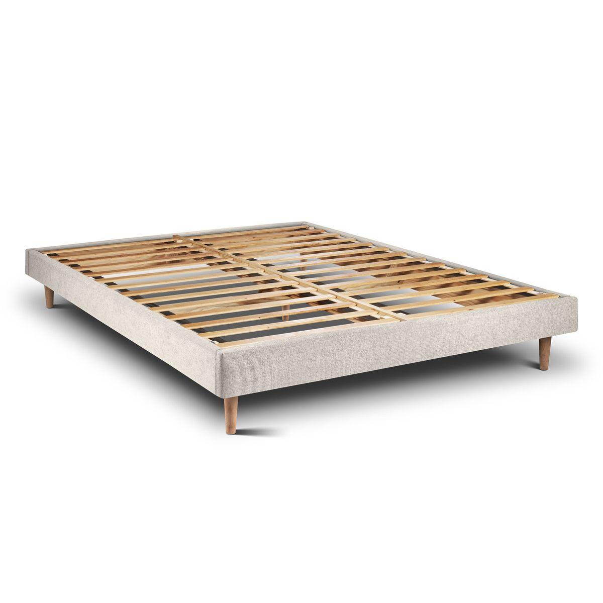 LATTENROST – Stoff – Im Bausatz - 135 x 190 cm - Beige, Karton/Holz (135/190cm) - Sommeil de Plomb