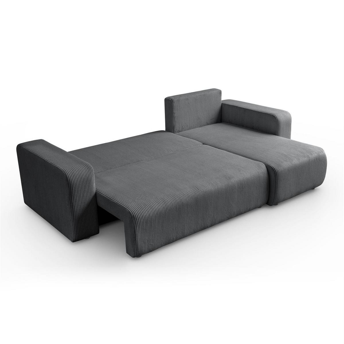 ECKSOFA PRESTIGE L, Poso 60 - Grau, Textil (247/143cm) - Lookway