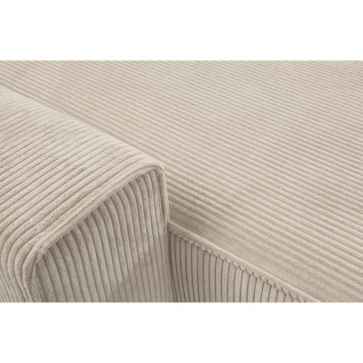 WOHNLANDSCHAFT Hektor U mit Schlaffunktion, 318 cm, beige - Beige/Schwarz, Kunststoff/Textil (318/94/152cm) - Beautysofa