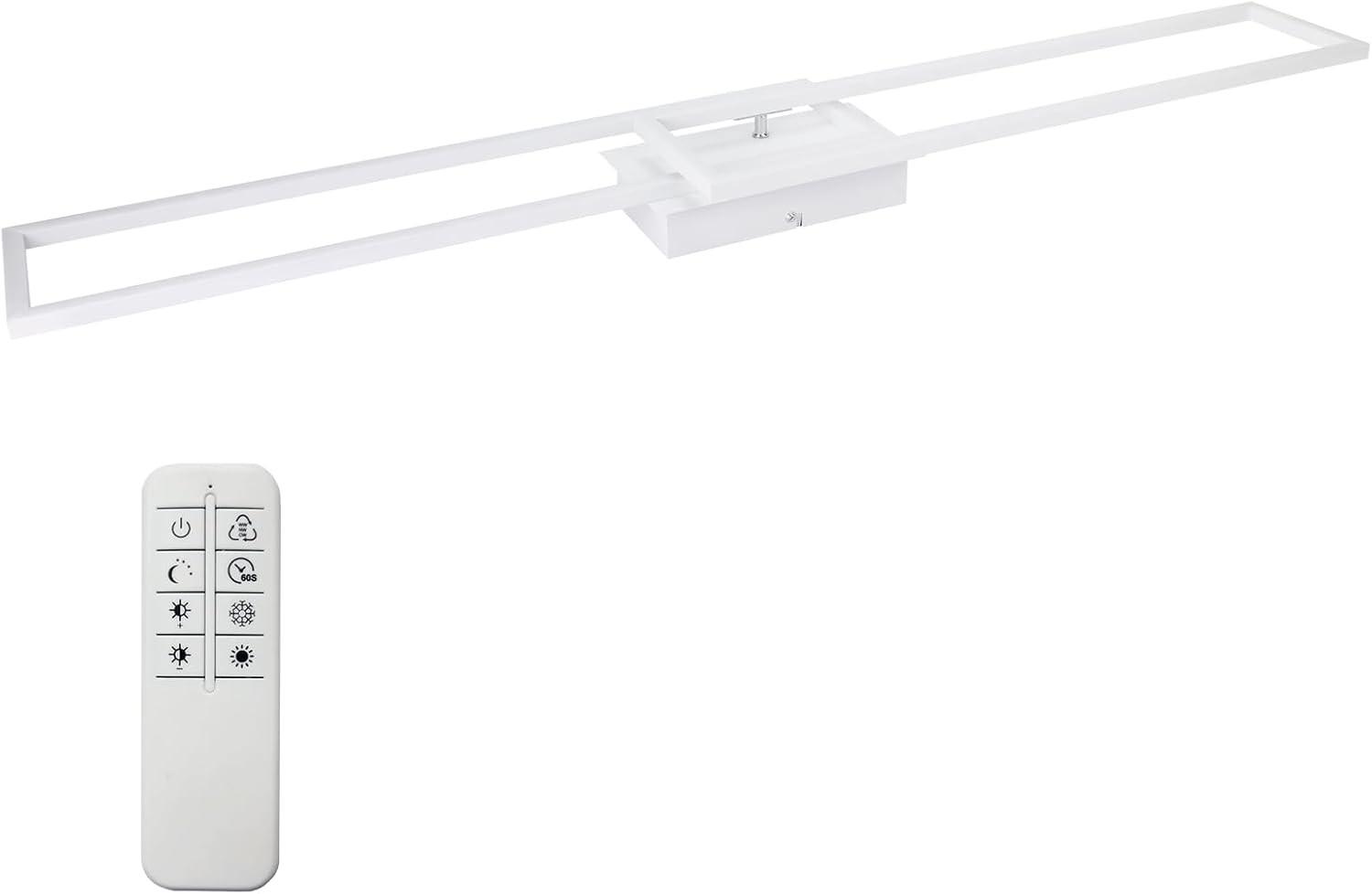 LED-DECKENLEUCHTE Ragnor 102.5/18.5/7.3 cm - Weiß, Metall (102.5/18.5/7.3cm) - ZMH