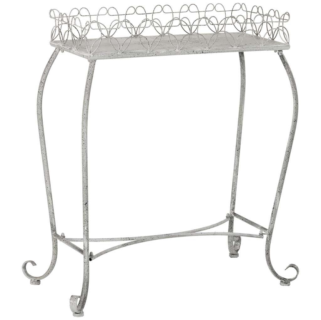 KONSOLENTISCH aus Metall, 77x38x84cm - Grau, Metall (38.1/76.84/84.46cm) - Wanderlust