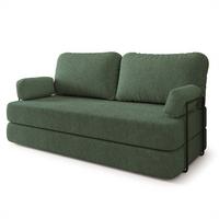 BETTSOFA NIKSI aus Schaumstoff Bucle-Stoff Grün Schlaffunktion - Grün, Textil (170/86/80cm) - MASSENO