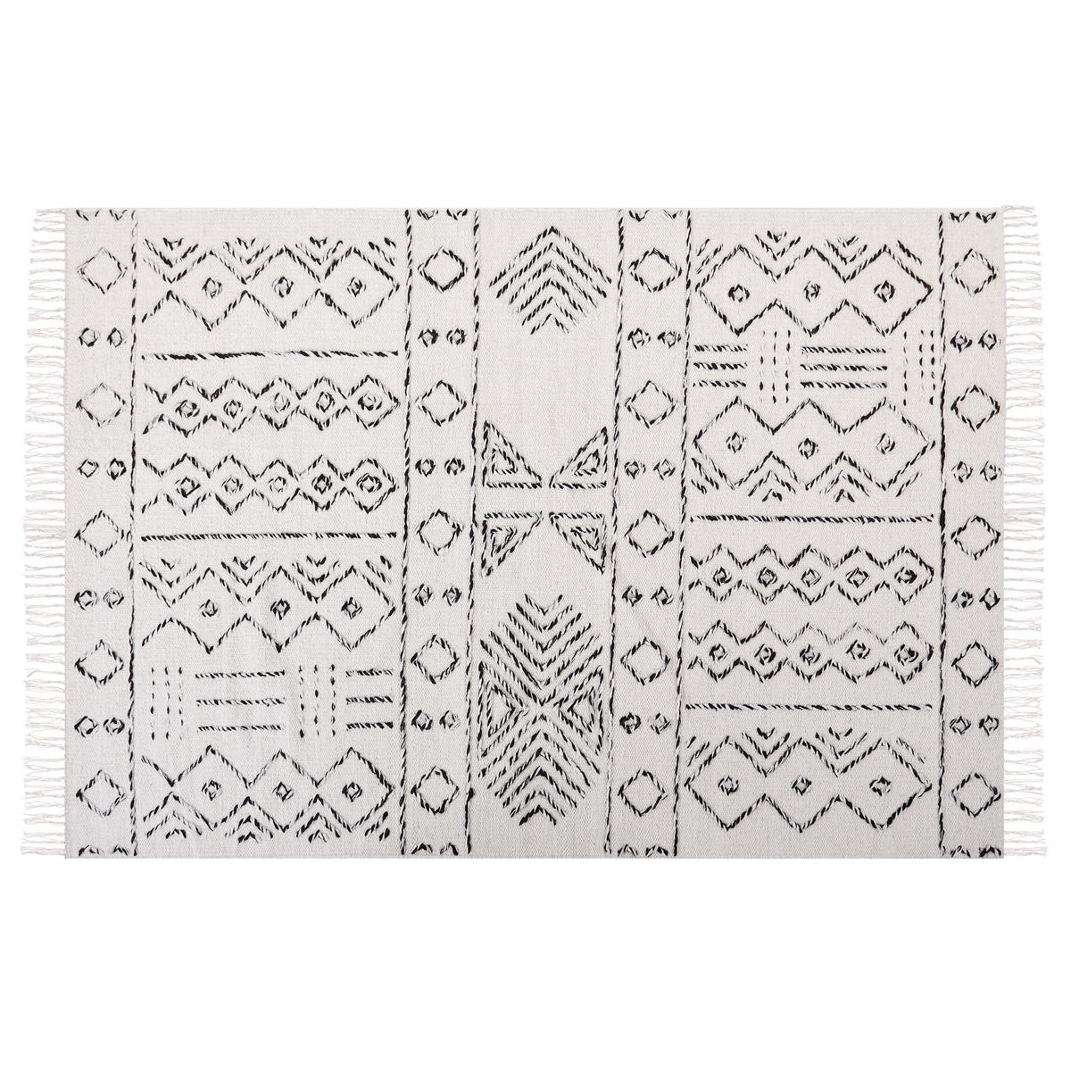 KURZFLOR-TEPPICH Alkent 200/140 cm - Weiß, Textil (140/200cm) - Beliani
