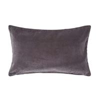 KISSENHÜLLE Baumwollsamt anthrazit 30/50 cm - Anthrazit, Textil (30/50cm) - Homescapes