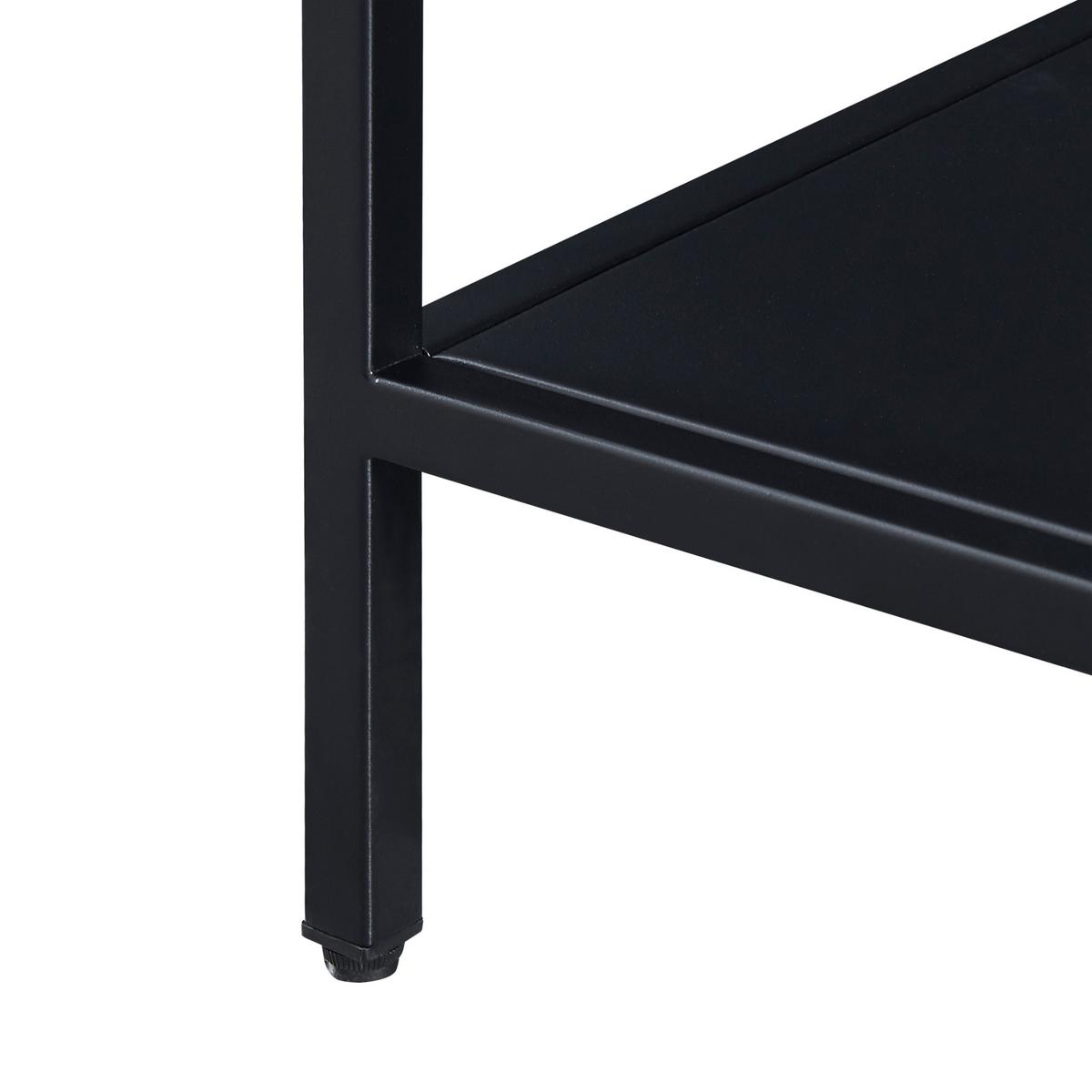 KONSOLENTISCH Kumlinge - Schwarz, Metall (30/55/85cm) - [en.casa]