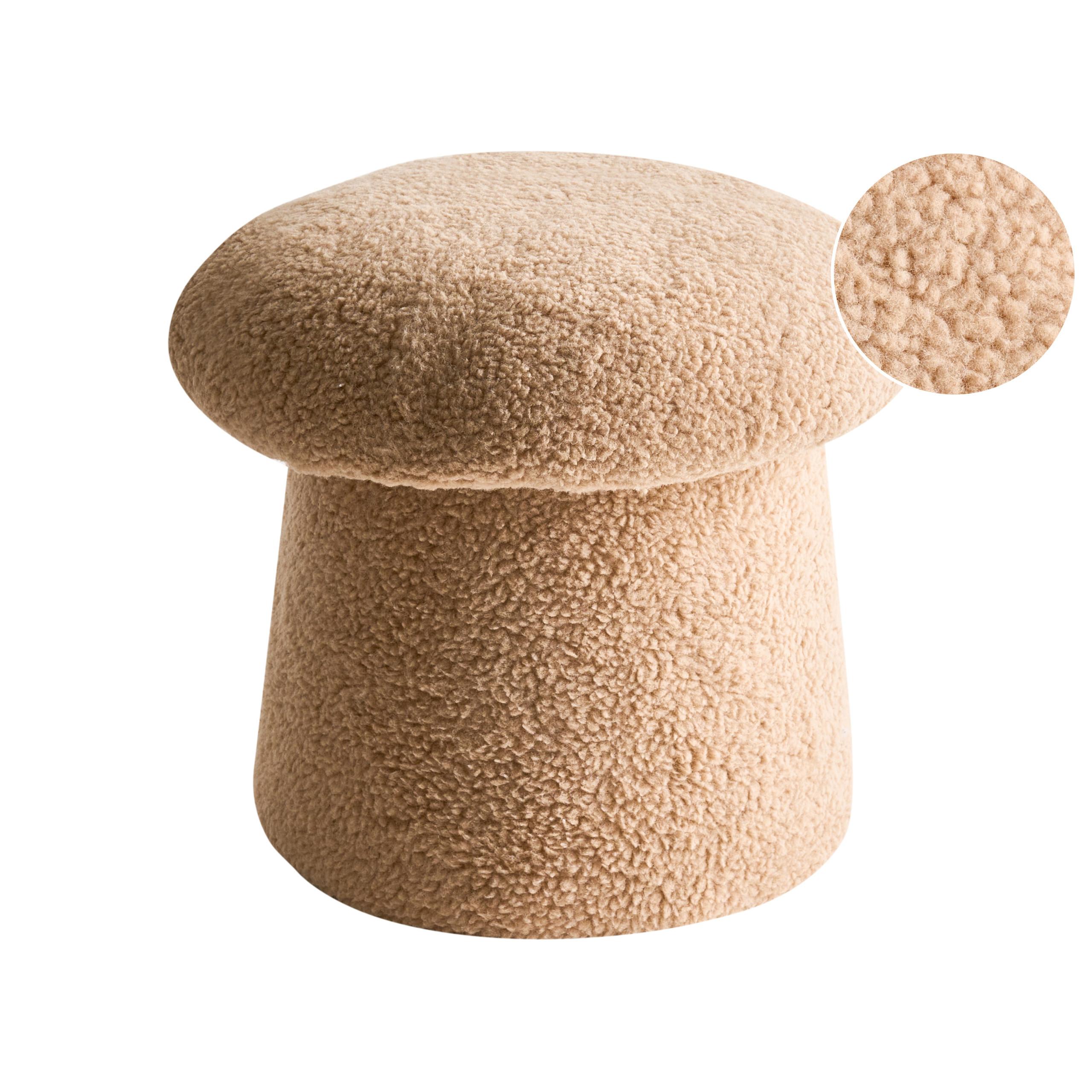 POUF Beige Eufaula - Beige, Textil (45/36/45cm) - Beliani