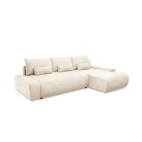 ECKSOFA Ivana 3 Sitzplätze Gebrochenes Weiß - Weiß, Holz (265/172cm) - Petits-meubles