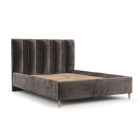 POLSTERBETT Loom 140/200 cm Braun im Lotta Stoff - Naturfarben/Braun, Holz/Holzwerkstoff (140/200cm) - AltaBeds