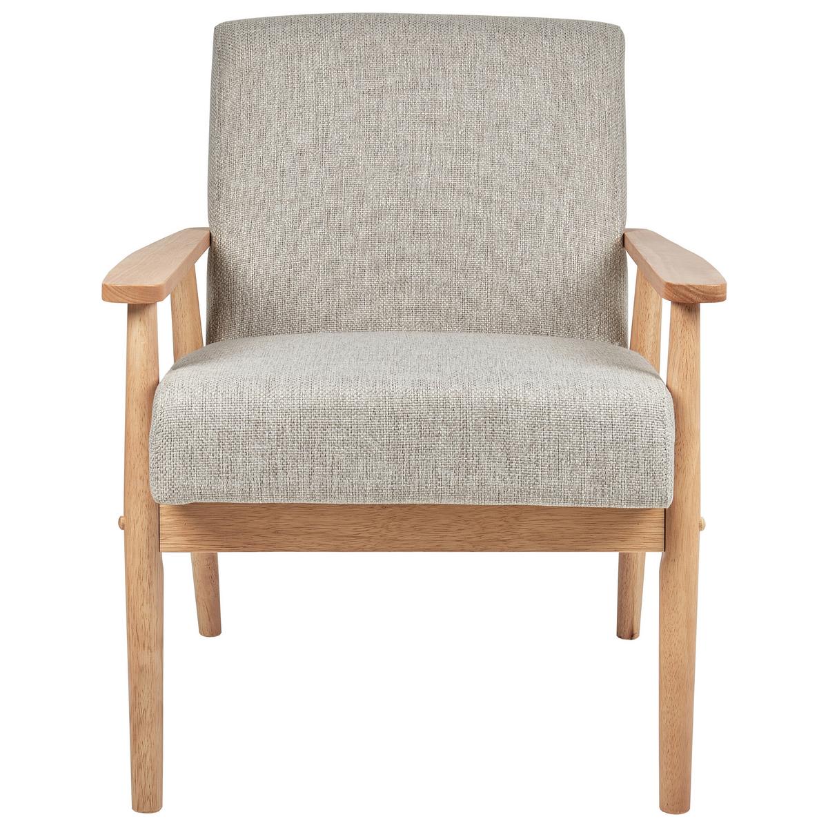 SESSEL Grau Esrum - Braun/Grau, Textil (62/79/80cm) - Beliani