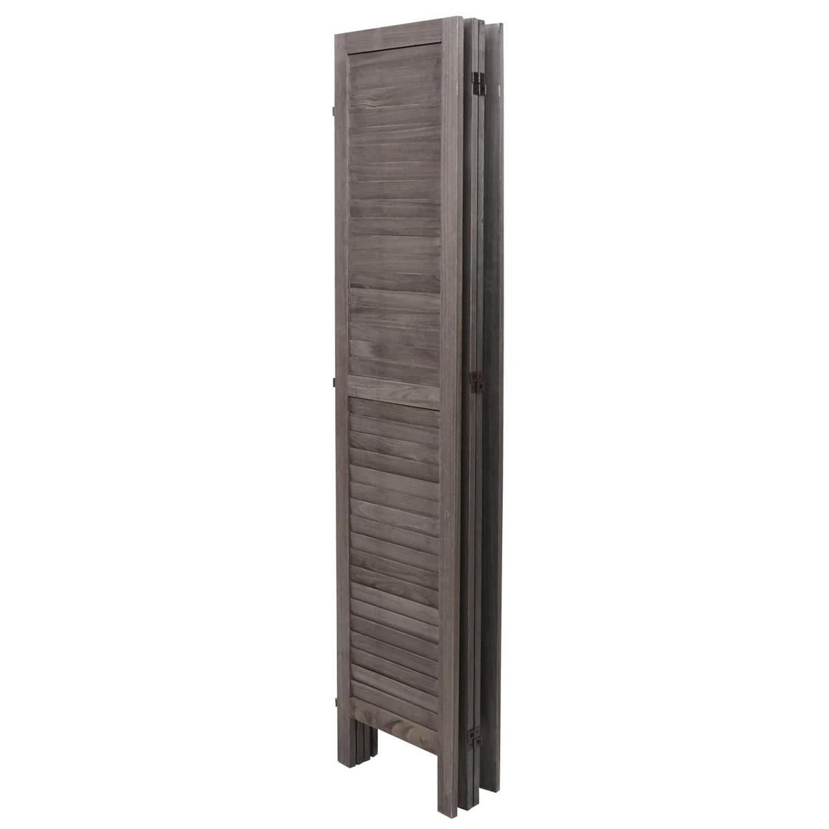 PARAVENT Grau, Braun - Braun/Grau, Holz (162/170/2cm) - MCW