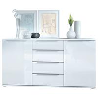 SIDEBOARD Porto Weiß Hochglanz - Weiß Hochglanz, Holzwerkstoff (139/72.5/35cm) - Vladon