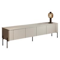 TV-LOWBOARD Vera 190 - Kaschmir/Schwarz, Holzwerkstoff/Metall (190/50/40cm) - MIRJAN24