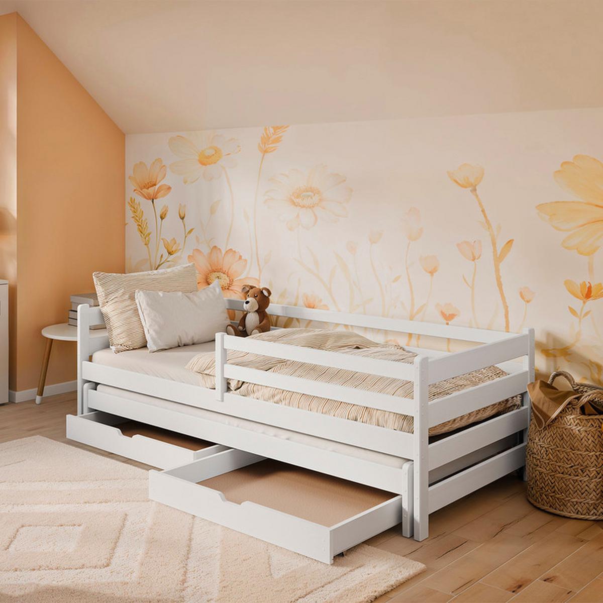 BETT 90/200 Abi Weiß - Weiß, Holzwerkstoff (90/200cm) - Petits-meubles