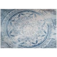 FOTOTAPETE Mandala Beton Blau 350x250 cm - Multicolor, Papier (350/250cm) - Wallarena