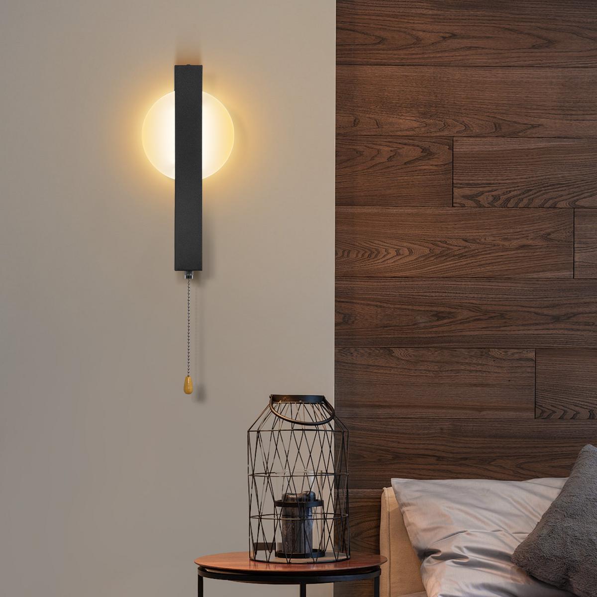 LED-WANDLEUCHTE Luminary 27.5/12/4.5 cm - Schwarz, Metall (12/4.5/27.5cm) - ZMH