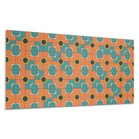 WANDPANEEL 100x50 cm selbstklebend Retrovia - Dunkelorange, Kunststoff (50/1.6/100cm) - Wallfluent