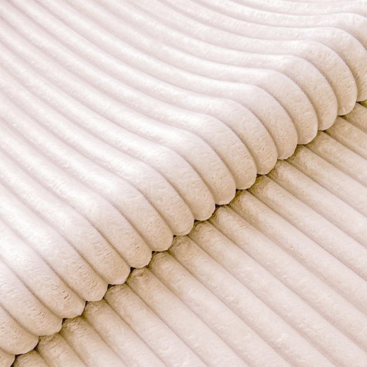 ECKSOFA Wolke mit tiefer Sitzfläche, Schlaffunktion und praktischem Bettkasten aus weichem Creme Cordstoff - Creme/Schwarz, Holz/Kunststoff (225/162cm) - S-Style