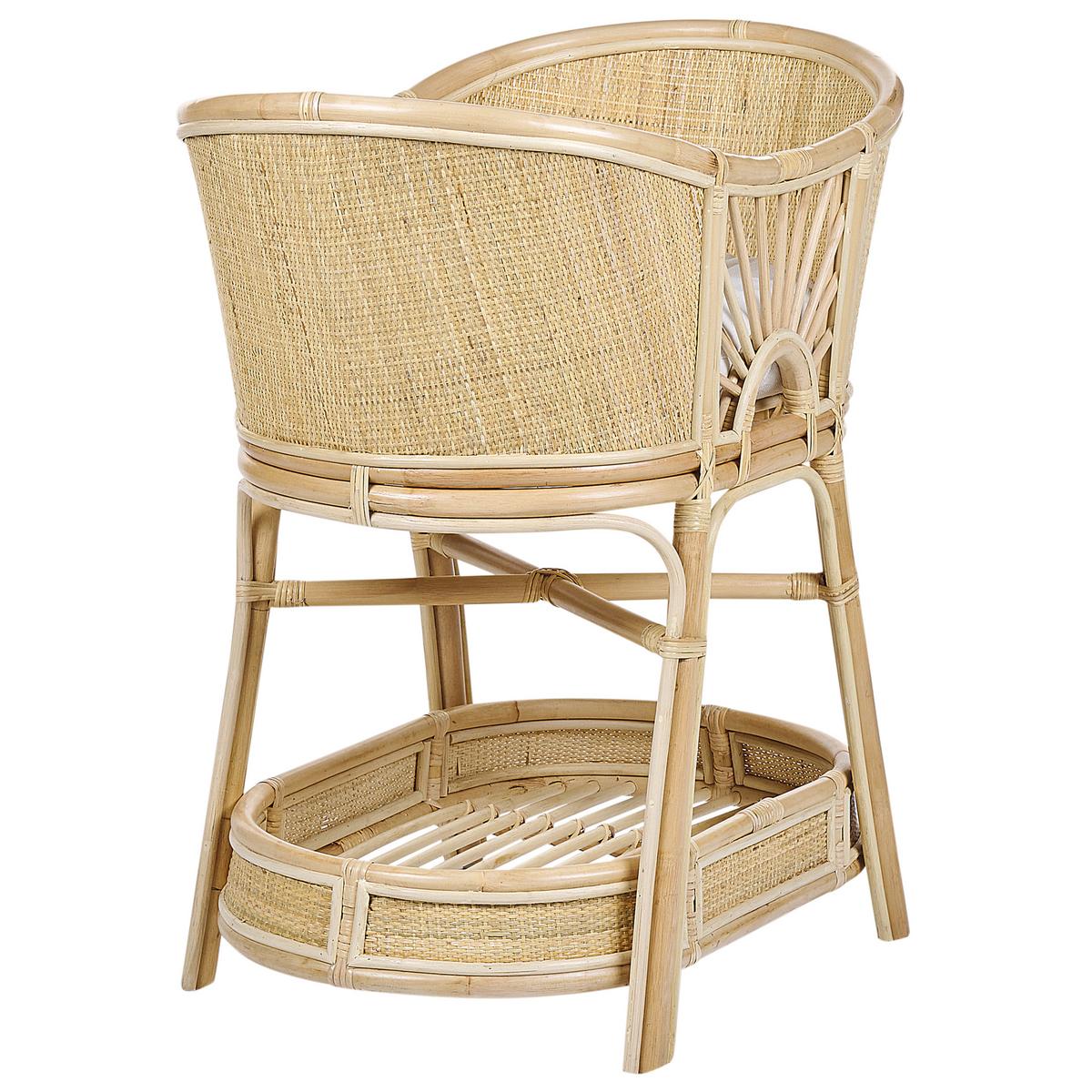 STUBENBETT Natürlich 70-50 cm Lagrasse - Naturfarben, Holz/Textil (70/50cm) - Beliani