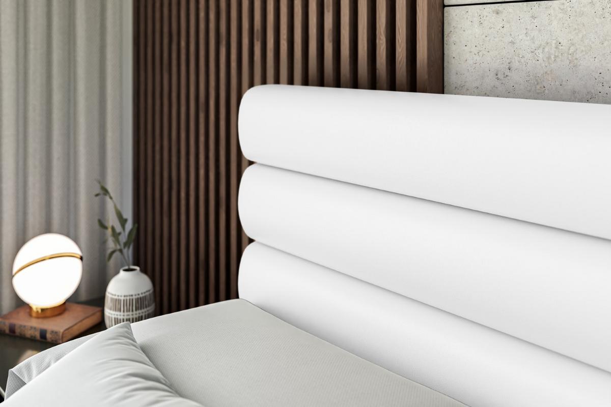 BOXSPRINGBETT CELESTIA KING - 140x200 - H3/H4 - Weiß Hochglanz - Weiß Hochglanz, Holzwerkstoff (140/200cm) - ALTDECOR