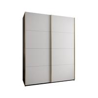 SCHWEBETÜRENSCHRANK 245,5/200/64 2-türig - Goldfarben/Schwarz, Holz/Metall (200/245/64cm) - Abiks Möbel