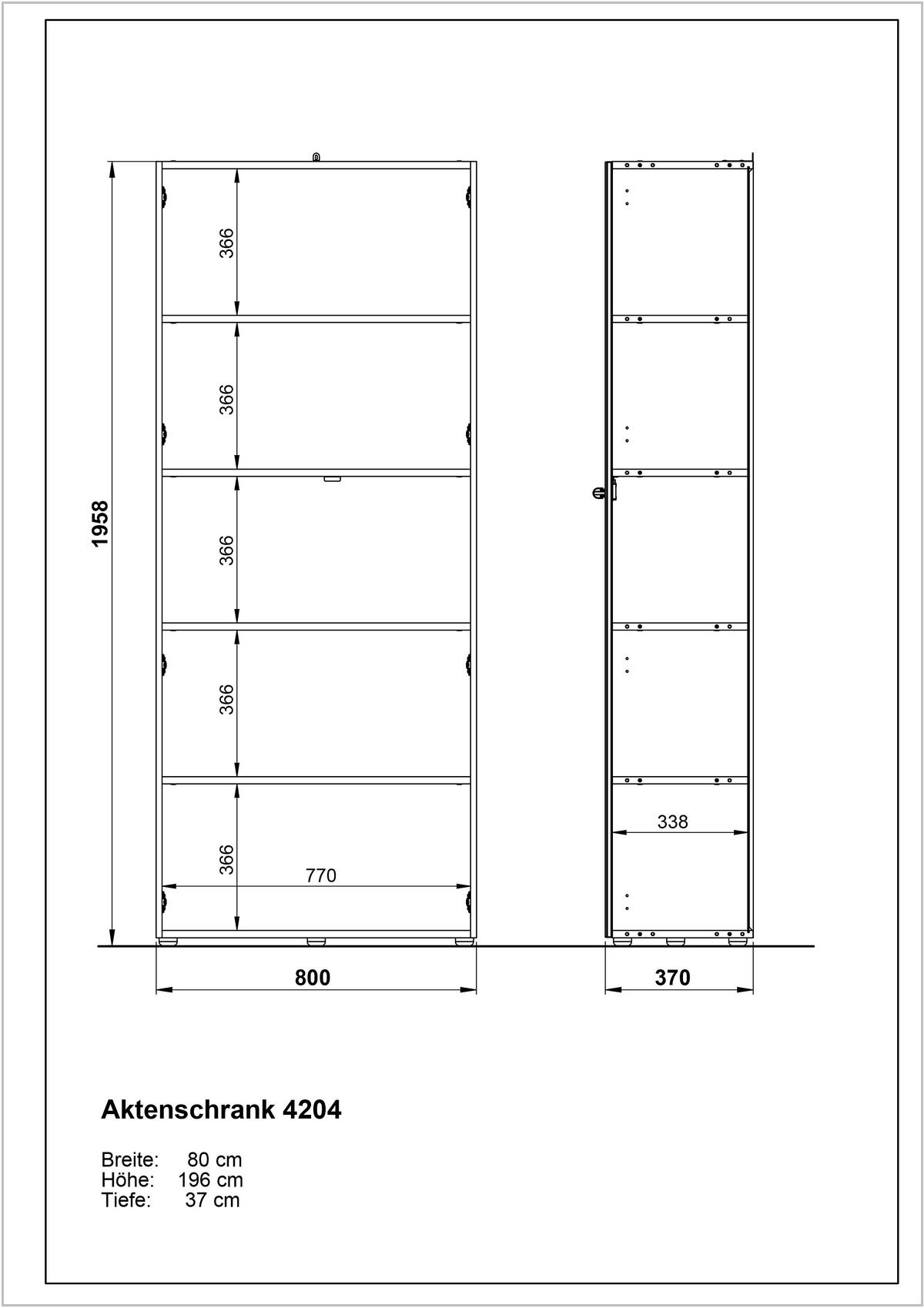 BÜRO-SET MUENCHEN 2-teilig | Schrank & Regal 5 OH | Glas Front & Abschließbar | Chalet-Eiche-Nb./Weiß - Weiß/Braun, Holzwerkstoff/Metall (145/196/37cm) - KADIMA DESIGN