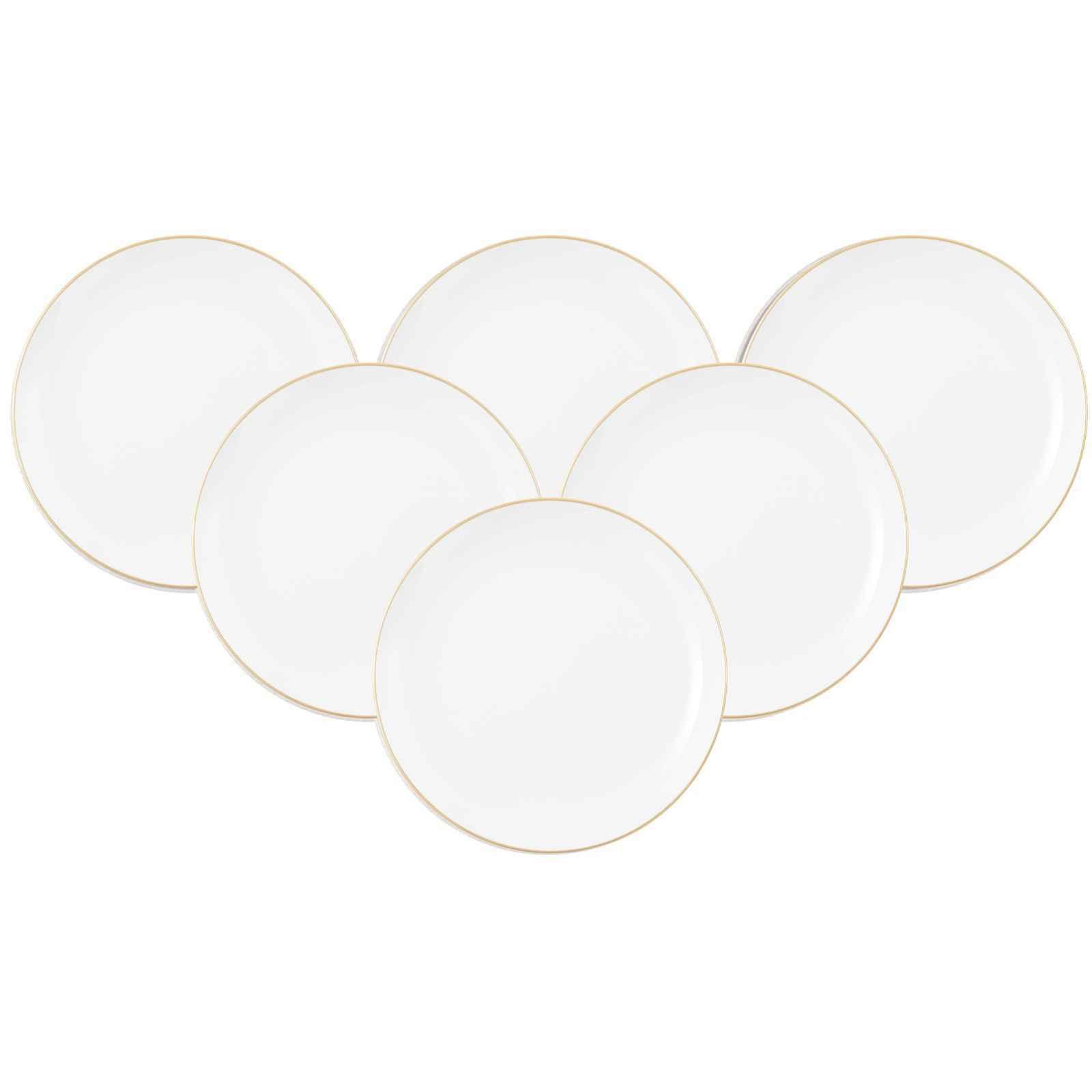 SPEISETELLER Liberty Goldrand weiß-gold ø 27,5 cm 6er Set - Goldfarben/Weiß, Keramik (27.9cm) - Seltmann Weiden