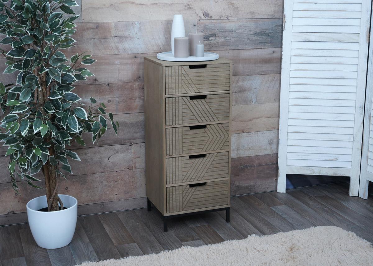 KOMMODE Grau, Braun - Braun/Grau, Holz (35/84/29cm) - MCW