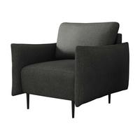 SESSEL Lambi - Dunkelgrau/Schwarz, Holz/Textil (98/85/90cm) - MIRJAN24