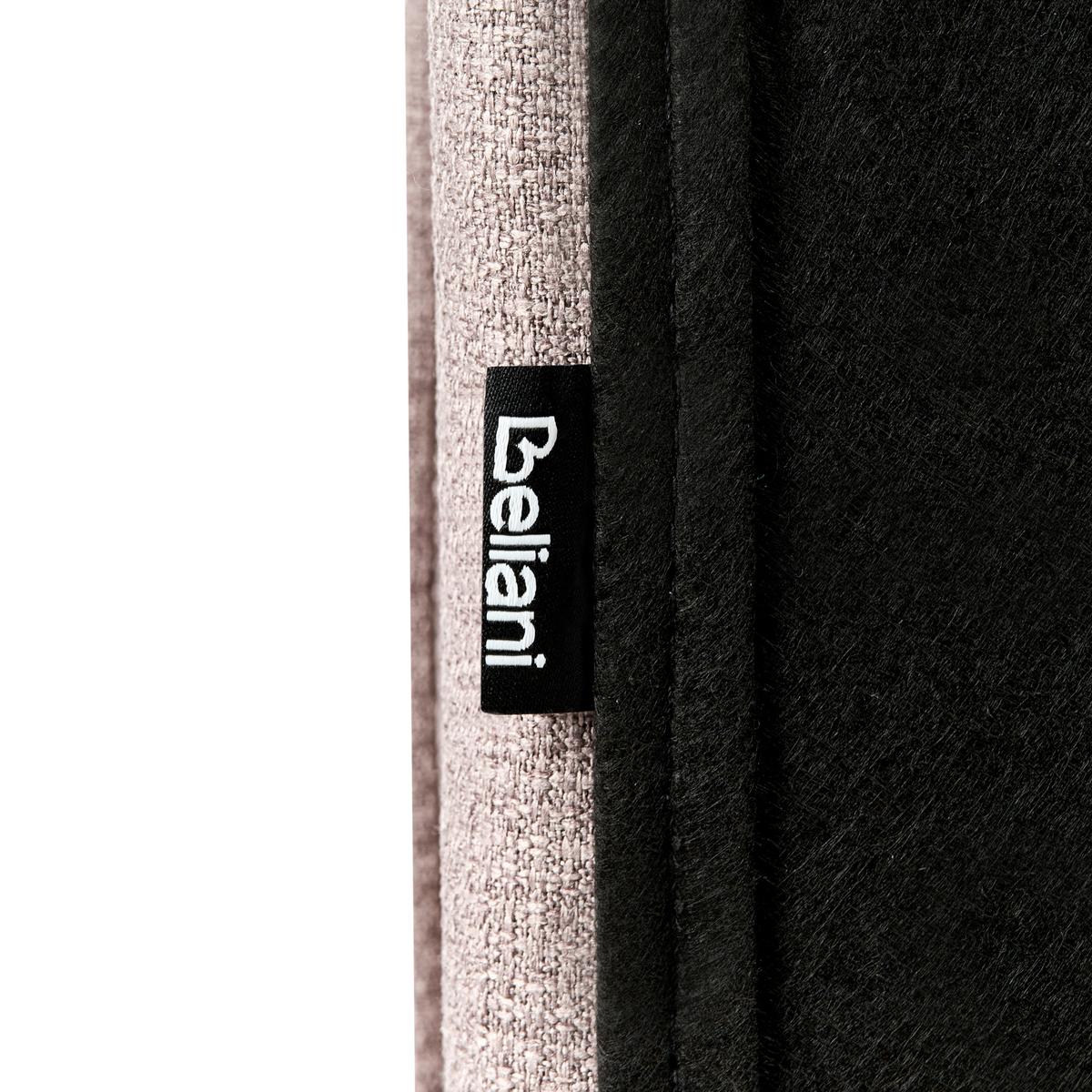 BETT mit Lattenrost 160/200 cm Taupe Corio - Taupe/Schwarz, Textil (160/200cm) - Beliani