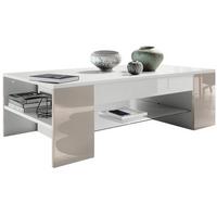 COUCHTISCH Clip Blenden in Sandgrau Hochglanz - Sandfarben, Holzwerkstoff (60/118/37cm) - Vladon