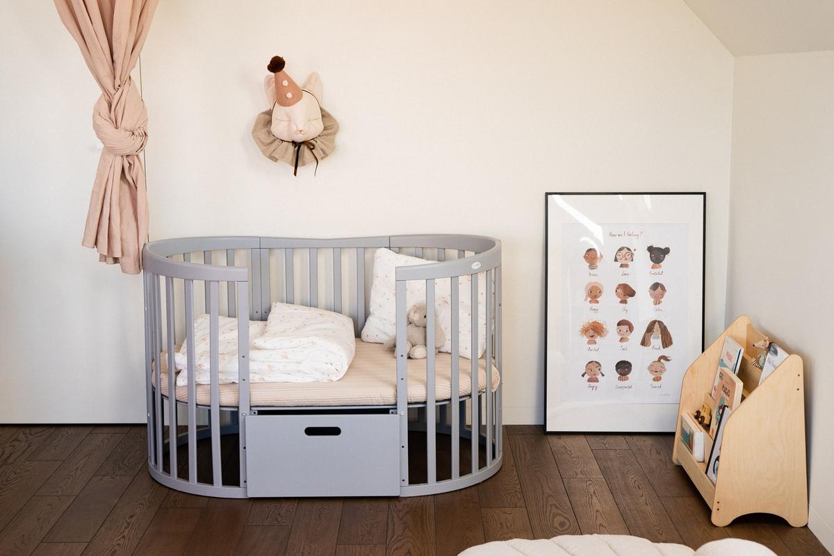 BABY Bett-Schublade - Grau, Holz - waldin
