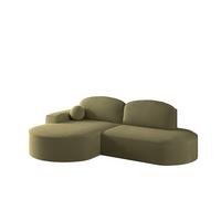 ECKSOFA Girona Mit Schlaffunktion - Grün, Holzwerkstoff/Textil (278/179cm) - Fun Möbel