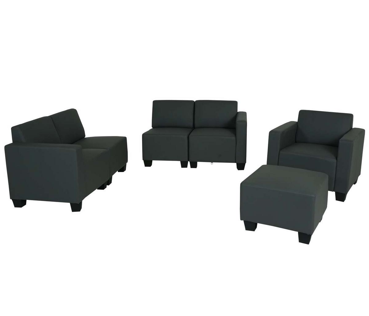 COUCH-GARNITUR Grau - Dunkelgrau/Grau, Textil (193/76/72cm) - MCW
