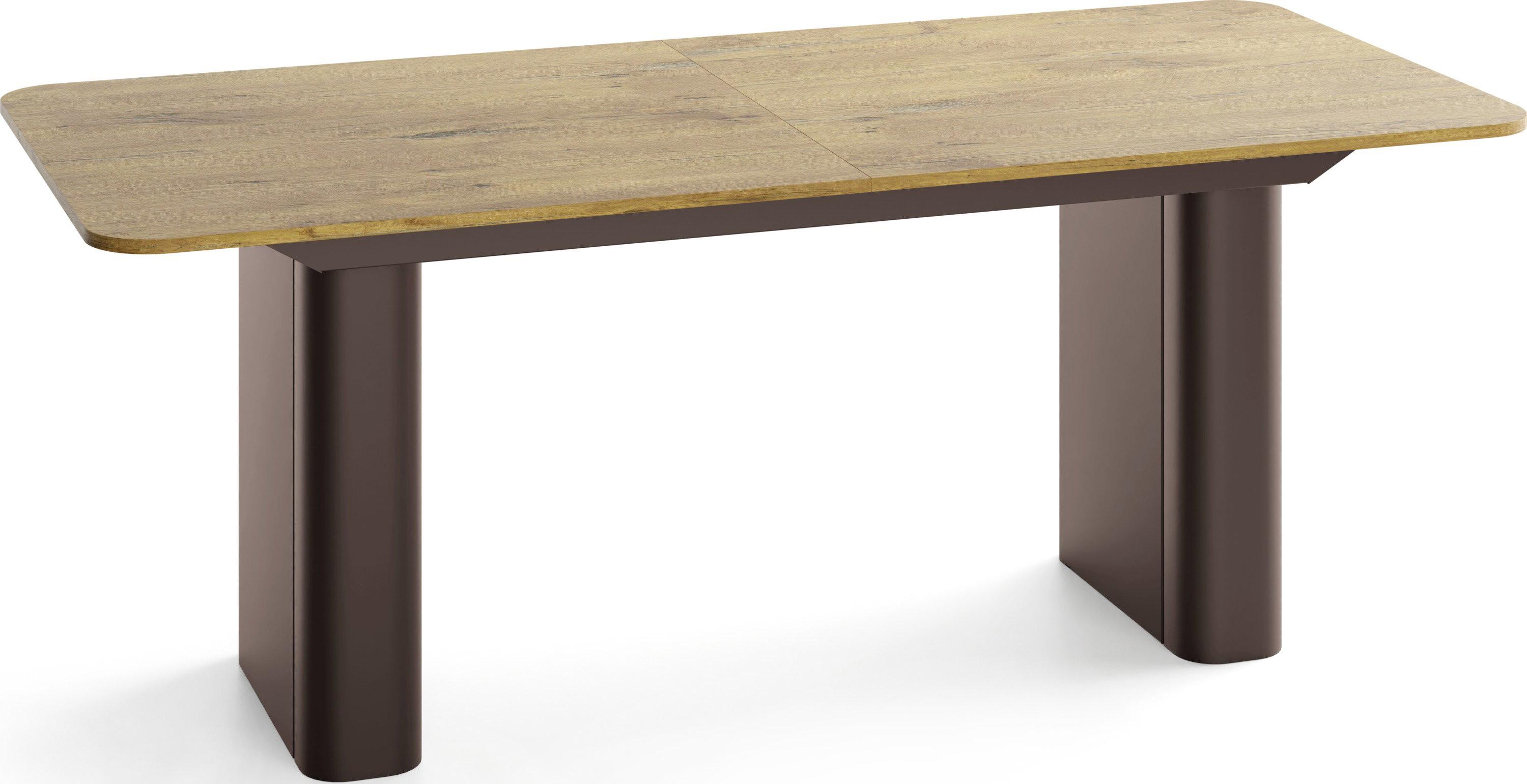 ESSTISCH Riven rechteckig ausziehbar verlängerbar mit Butterfly-Auszug, Eiche Hell Braun 180-276/90/76 cm - Eichefarben/Braun, Holzwerkstoff/Metall (90/276/76cm) - WFL GROUP