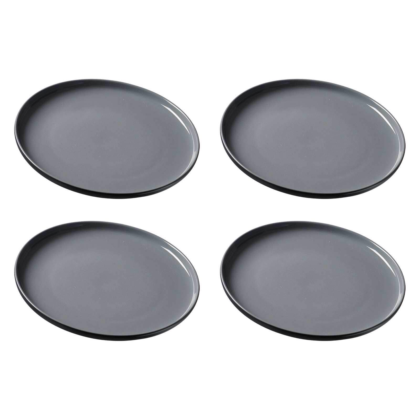 SPEISETELLER Jasper Schwarz ø 26.0 cm 4er Set - Schwarz, Keramik (26cm) - Ritzenhoff Breker