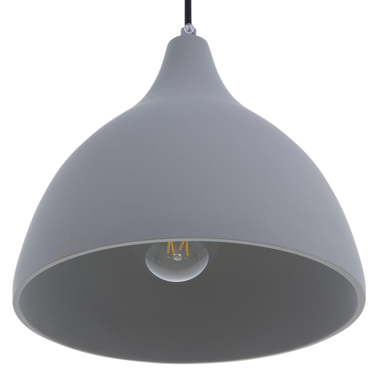 HÄNGELEUCHTE Lambro 23/23/121 cm - Grau, Stein (23/23/121cm) - Beliani