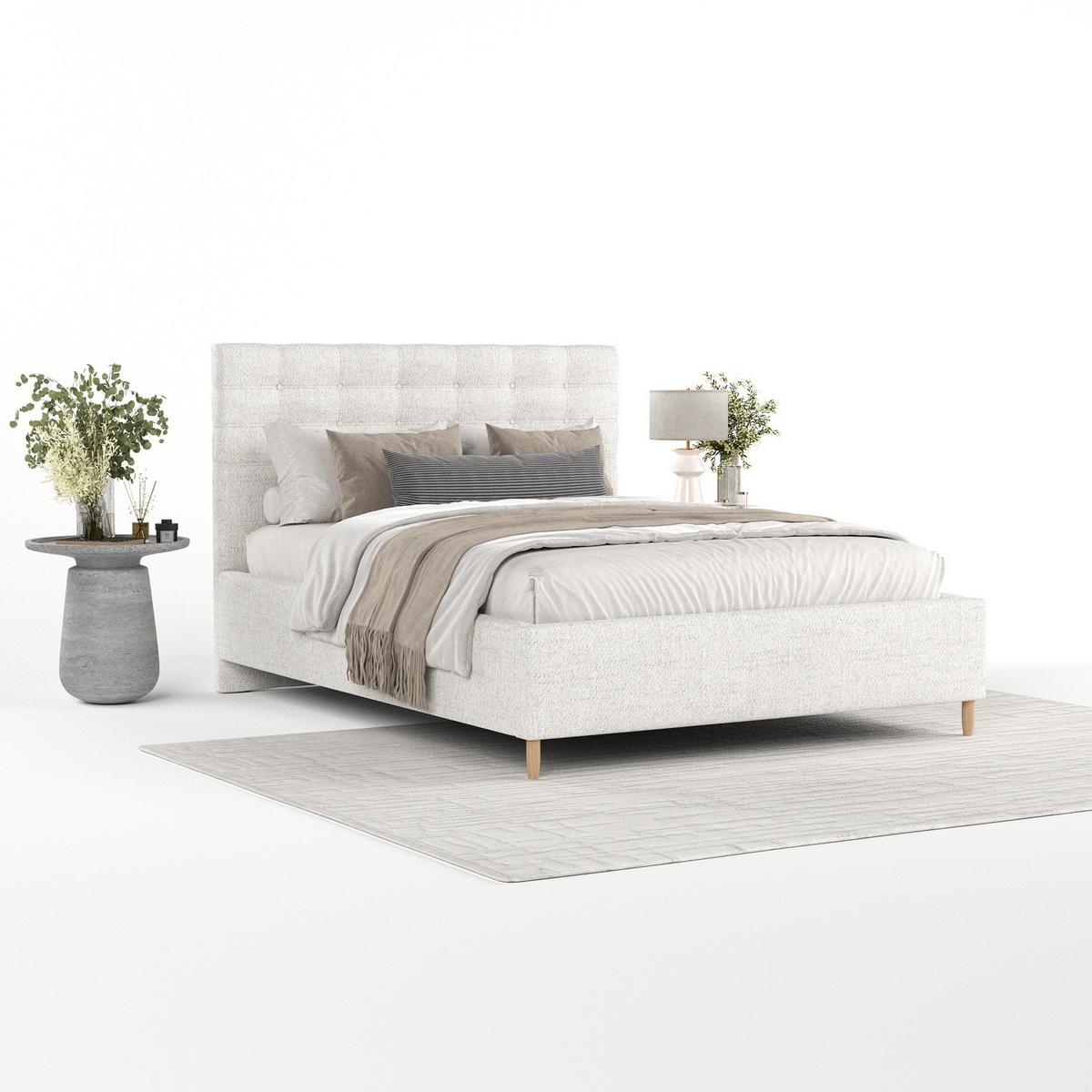 POLSTERBETT Soma 180/200 cm Creme im Neve Stoff - Creme/Naturfarben, Holz/Holzwerkstoff (180/200cm) - AltaBeds