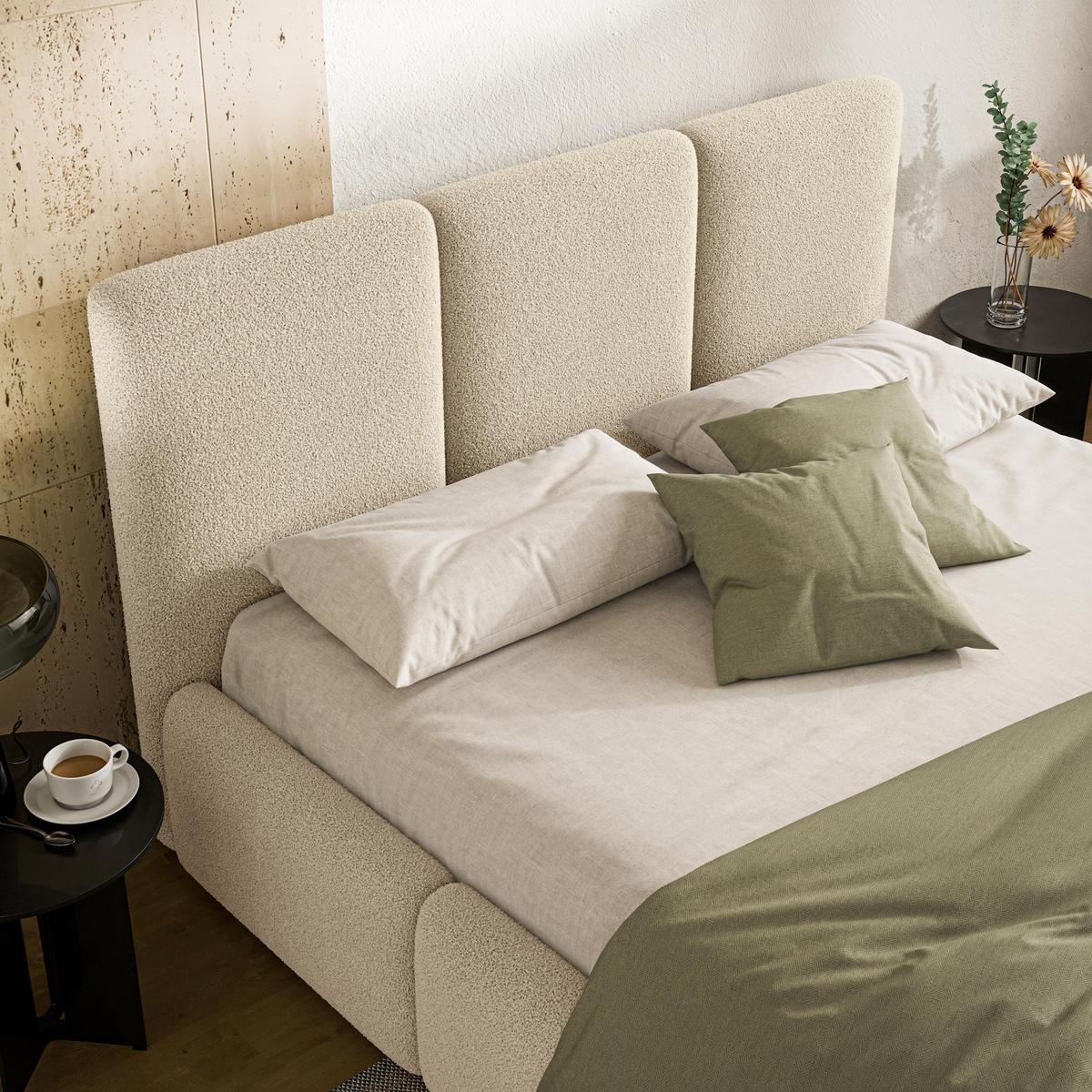 POLSTERBETT ARSIL 140x200 cm mit Bettkästen - Creme - Creme, Holz/Textil (140/200cm) - MASSENO