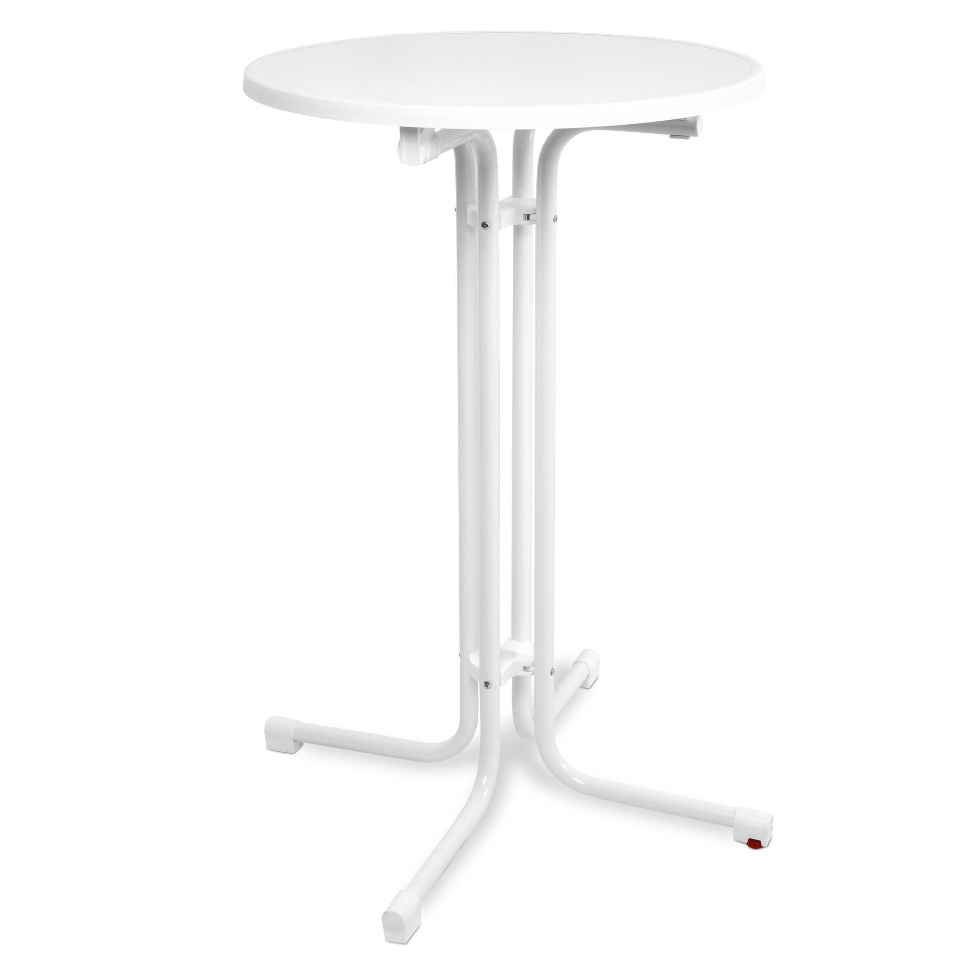 STEHTISCH Sylt - Weiß, Metall (70/70/110cm) - Beautissu 