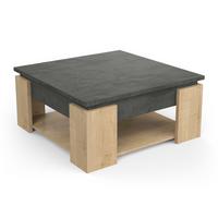 COUCHTISCH - austin 80/80/37,2 cm - Eschefarben, Holzwerkstoff (80.8/80/37.2cm) - Calicosy