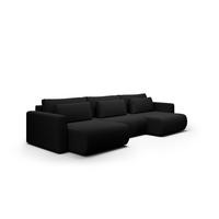 WOHNLANDSCHAFT Chaira Mit Schlaffunktion - Schwarz, Holzwerkstoff/Textil (340/85/149cm) - Fun Möbel