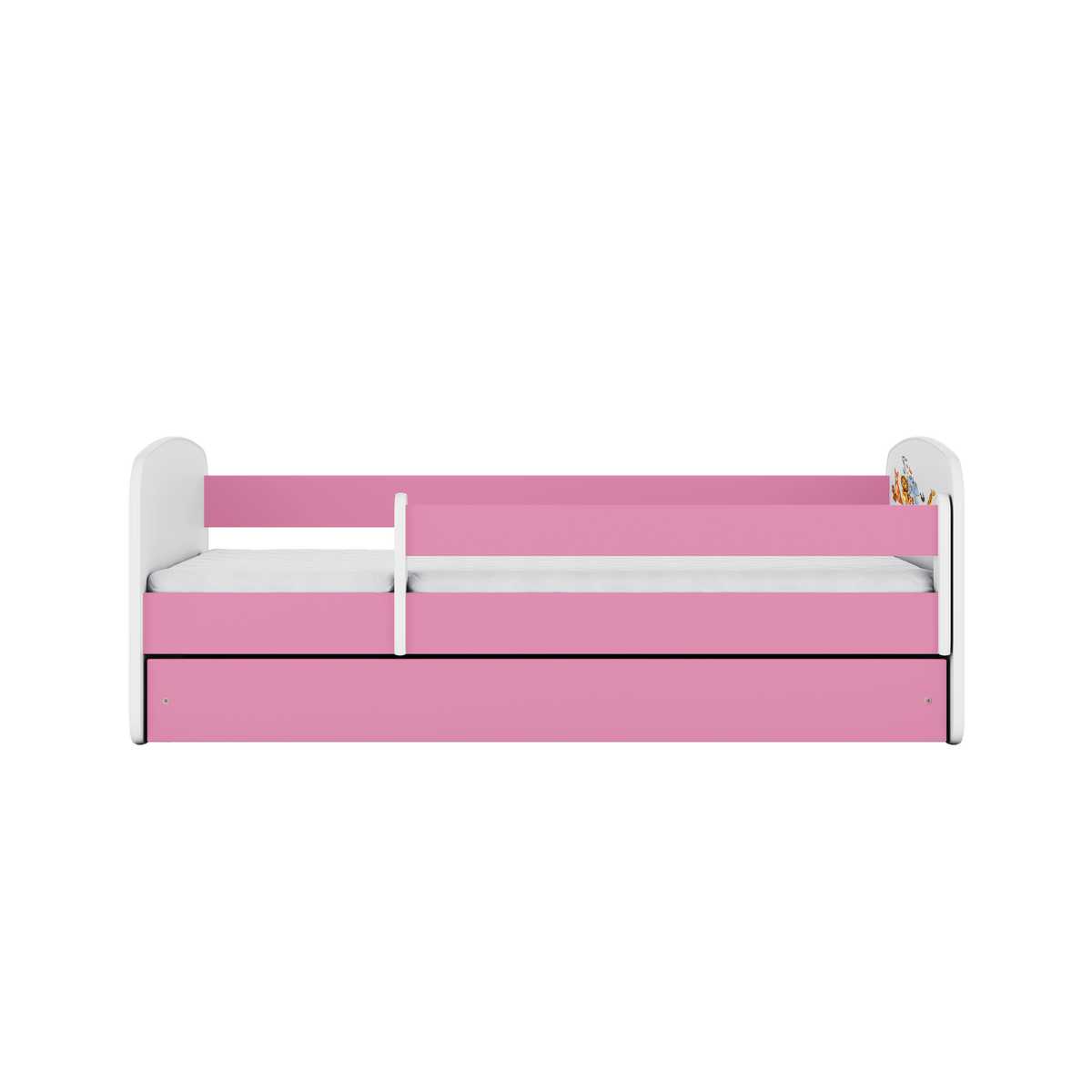 KINDERBETT Tiere mit Schublade 140/70 80/61/144 - Rosa, Holzwerkstoff (70/140cm) - RAUMHIRSCH FURNITURE