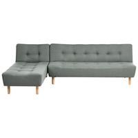 ECKSCHLAFSOFA Modul 4-Sitzer Stoff Grün rechtsseitig Alsten - Braun/Grün, Textil (258/161cm) - Beliani
