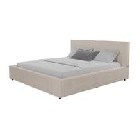 POLSTERBETT Salerno Cord beige 180x200 cm - Beige, Textil (180/200cm) - Juskys