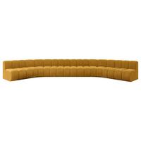 WOHNLANDSCHAFT modulares Sofa Montra-U2 - 581x174x70 cm Senfgelb - Currygelb, Holzwerkstoff/Textil (581/70/174cm) - ALTDECOR